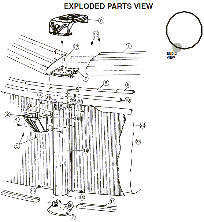 16' x 32' Oval 52" Embassy Sterling Parts Reorder